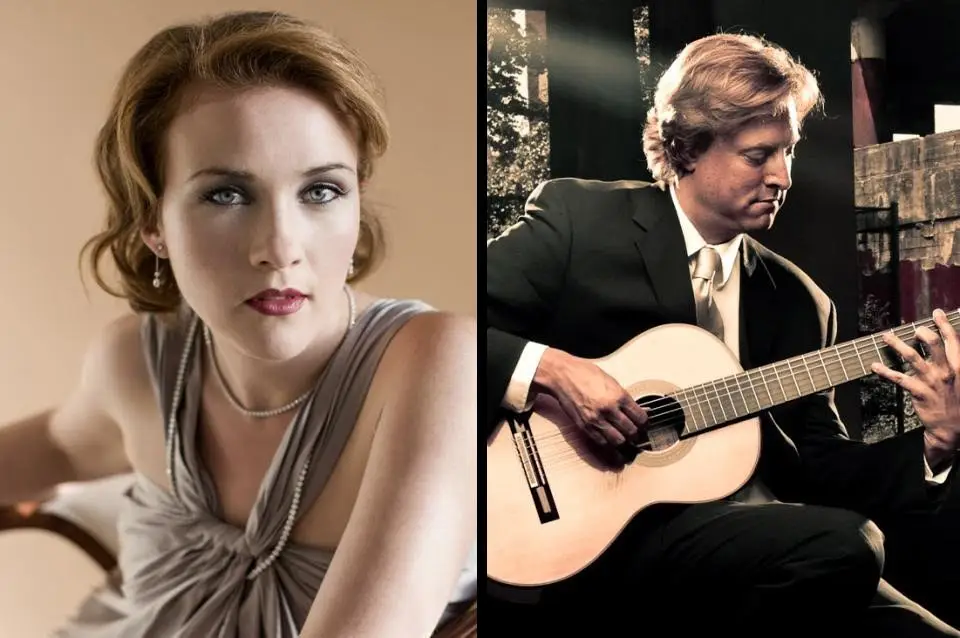 Sasha Cooke and Jason Vieaux (playing guitar)