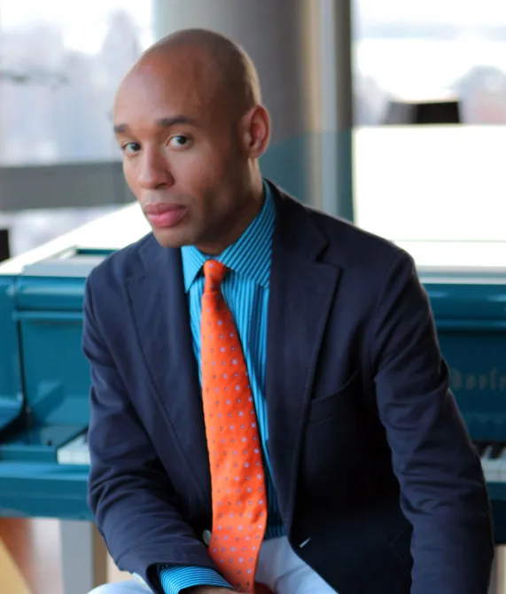 Aaron Diehl, Pianist at teal piano